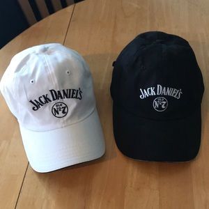 New Jack Daniels Hats; one black one white, adjustable fit. Never worn